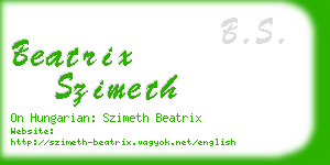 beatrix szimeth business card